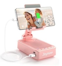 Gifts for Men Women, Phone Stand with Bluetooth Speaker and Charging Pink