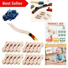 20-Piece Wooden Dog Bone Track Connectors for Fun Train Play - Educational Toy