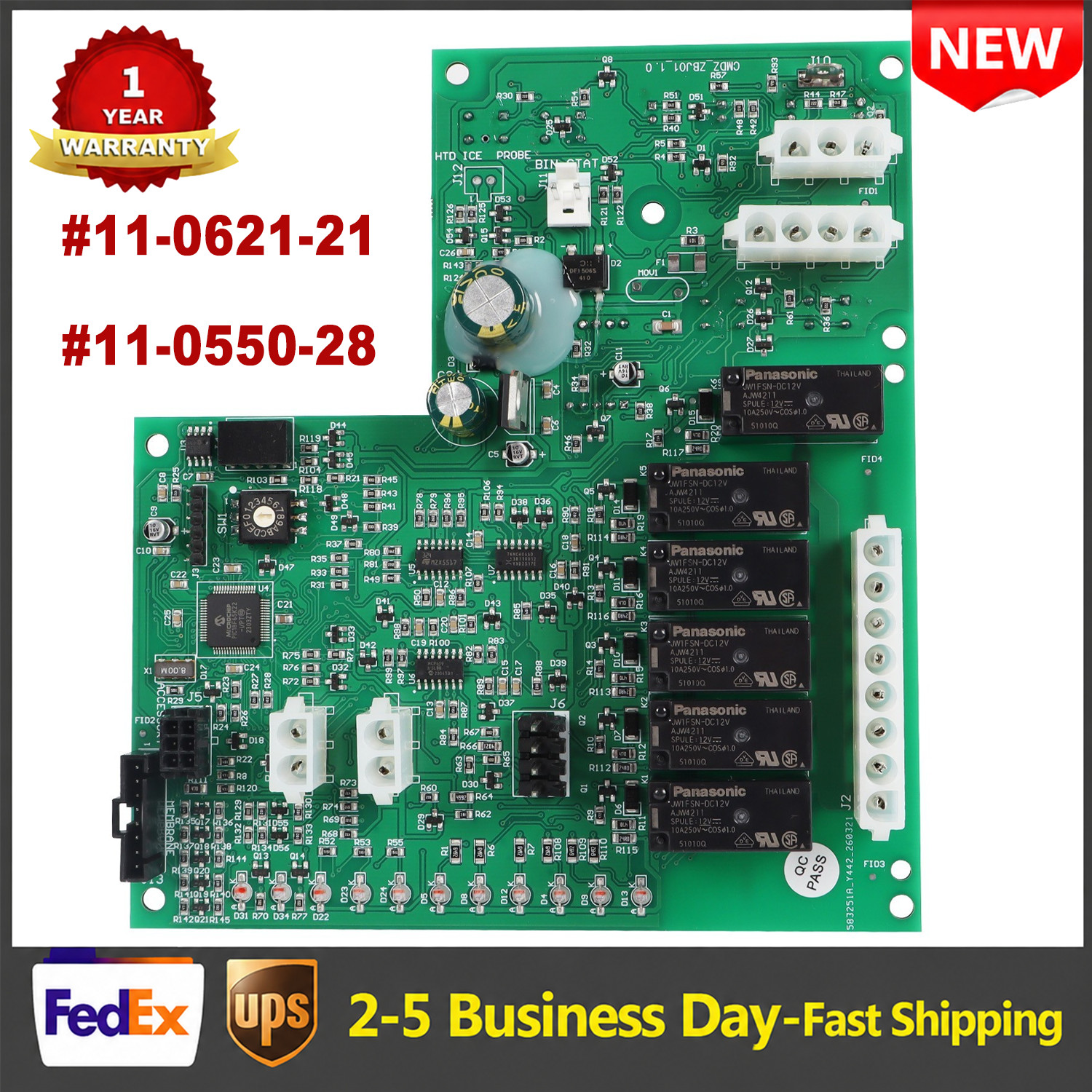 11-0621-21 Control Board Assembly Cuber for Scotsman-Ice 11-0621-21, 11-0550-28