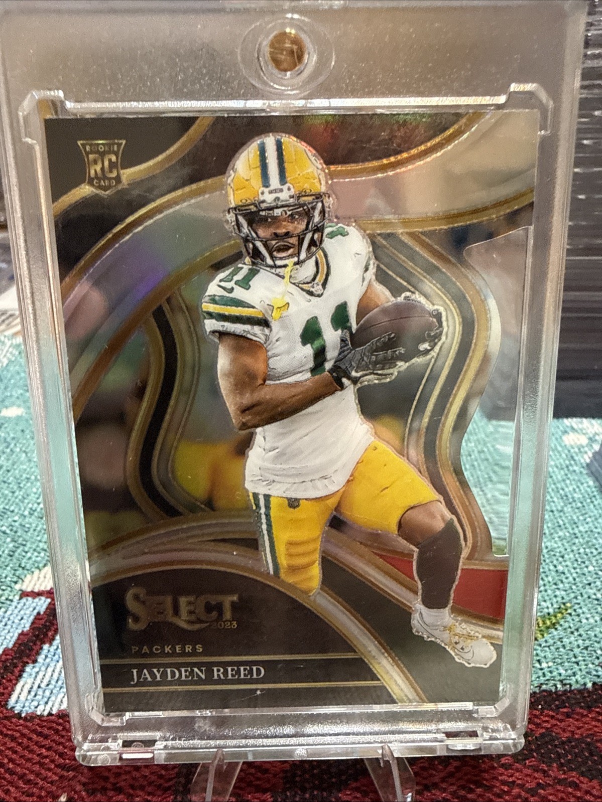 2023 Panini Select - Club Level Jayden Reed #258 Black & Red Prizm Die-Cut (RC)
