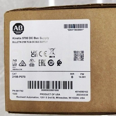 Neu versiegelt AB 2198-P070 Kinetix 5700 DC BUS FW 14.001 2198P070
