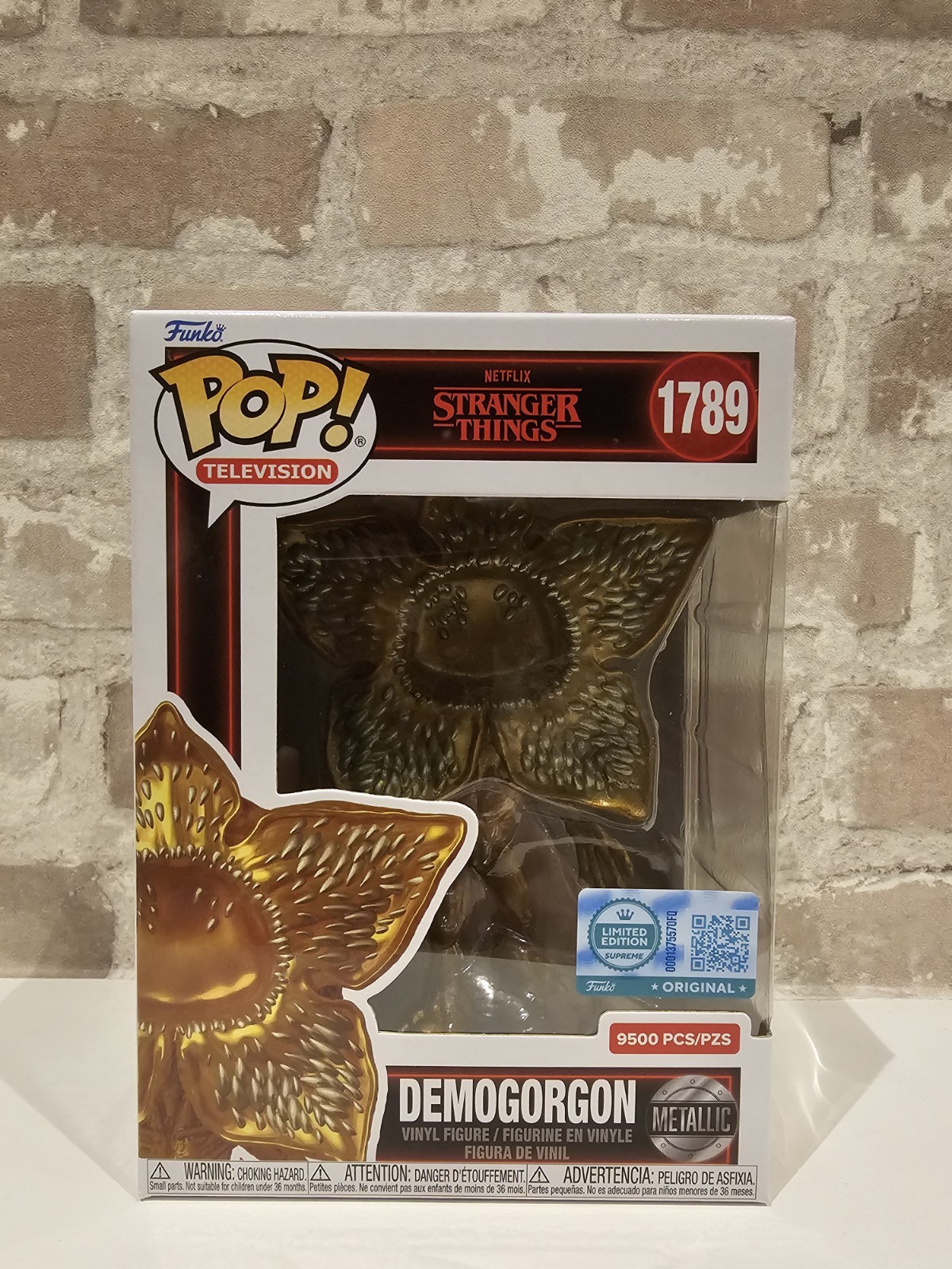 Funko Pop! Vinyl Stranger Things Demogorgon #1789 Gold Metallic - 9500 pieces 