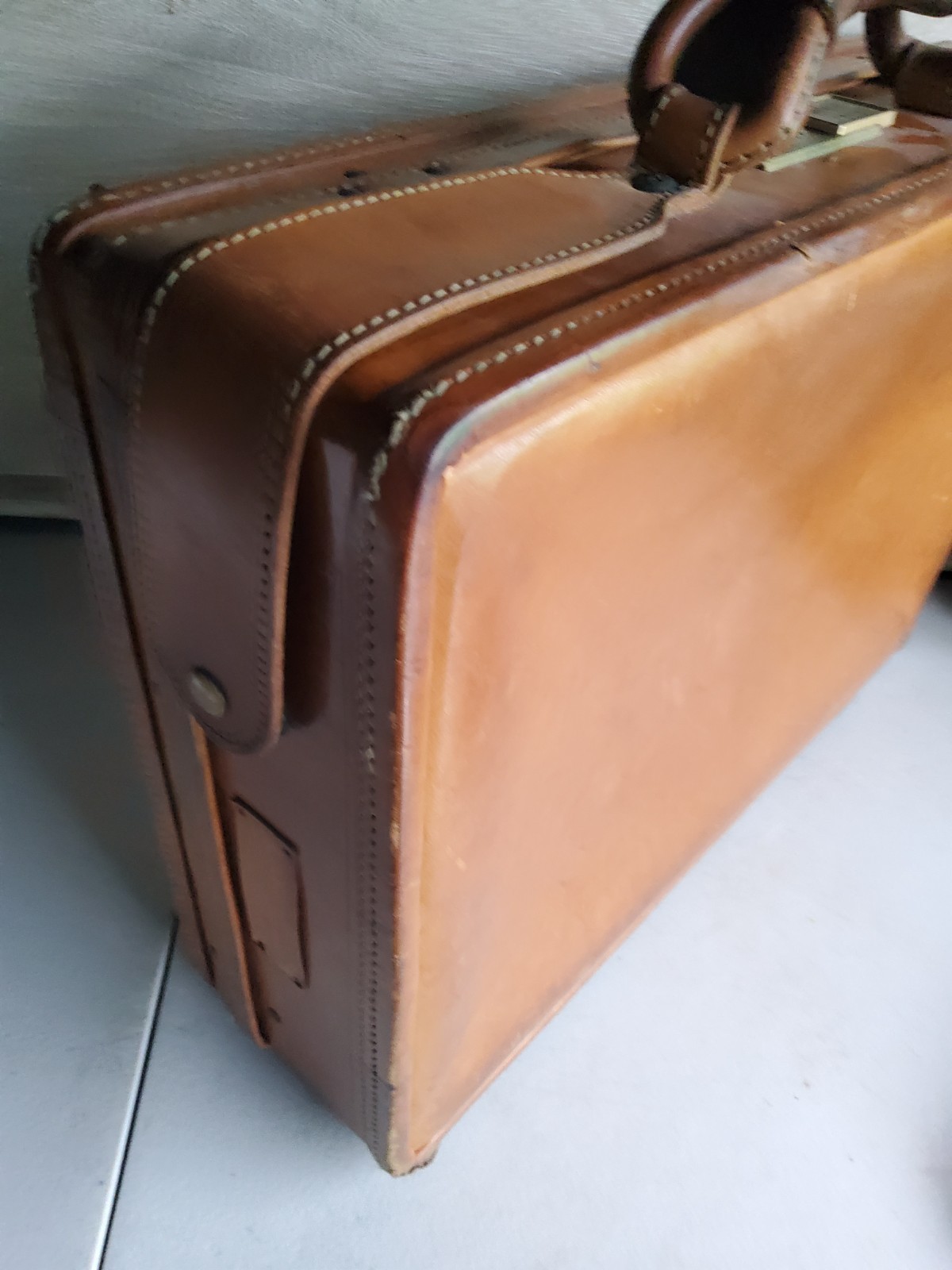 vtg hartmann leather briefcase .no code. - image 3