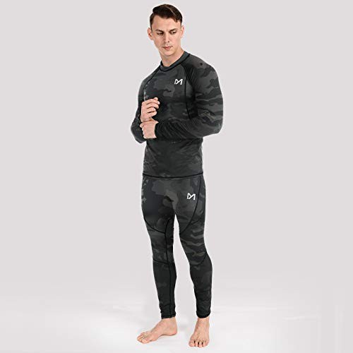 Thermal Underwear for Men, Winter Gear Long Johns Base Layer Top and Large Camo