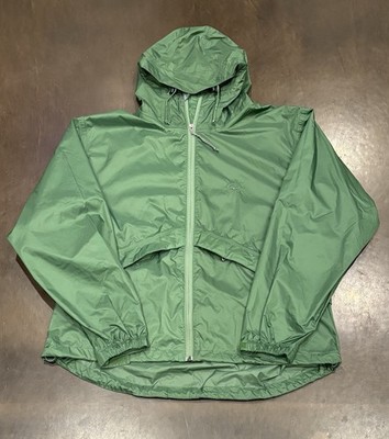 Redhead Full Zip Unlined Hooded Rain Coat, Medium, Green, Pockets.