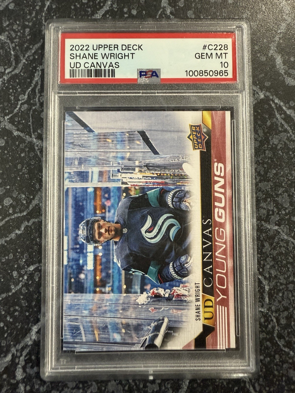 2022-23 Upper Deck Series 2 UD Canvas Young Guns Shane Wright #C228 (RC) PSA 10