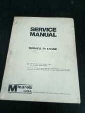 minerelli v1 service manual from 1978.  Paper manual bound by staples. 38 pages.