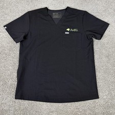 Figs Scrubs Chisec Shirt Mens Medium Short Sleeve Surgical Black Medical Nursing