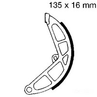 Bremsbacken Hinten Ebc V907 Ohne Federn FüR Piaggio Bravo 50 Pri Bj. 1986-1987