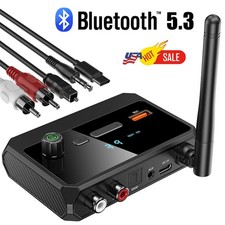 Bluetooth 5.3 Home Stereo Audio Receiver AUX USB Optical HD Music to RCA Adapter