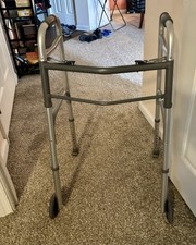 Invacare Dual Blue-Release Adult Walker Model 6240-5F Good Condition