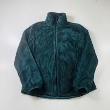 The North Face Fleece Full Zip Jacket Dark Green Women  s Size Large