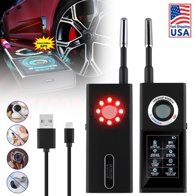 New RF Signal Detector Portable Type-C Camera GPS Tracker Detector w Storage Bag