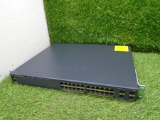 Cisco Managed Switch WS-C2960X-24PS-L 24 x (PoE+) GB RJ45 Tested + RACK EARS #OR