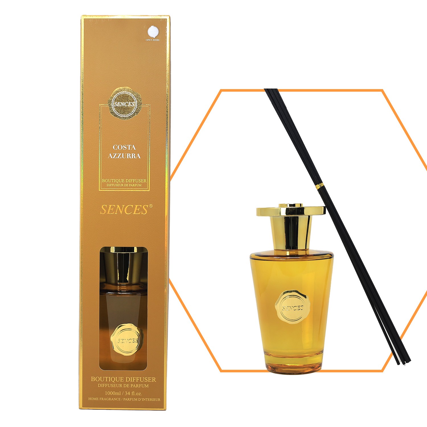 Reed Diffuser 1000ml Baltus Costa Azzurra Air Freshener Air Freshener Scents
