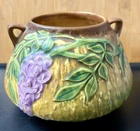 Vintage Roseville Pottery Wisteria Double Handled Vase