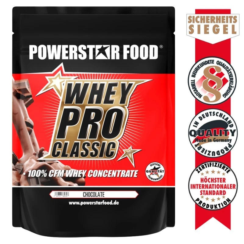 POWERSTAR FOOD WHEY PRO CLASSIC | 100% Whey Protein Konzentrat | CFM Concentrate Eiweiss 1000 g