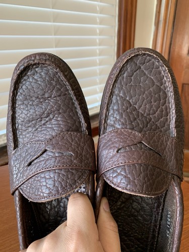 GOOD COND | RANCOURT x BILLS KHAKIS 9D BISON LEATHER PENNY LOAFERS SHOES 9 D - Picture 8 of 21