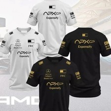 HOT F1 Movie 2025   APXGP Black White Shirt Racing Fan Look, F1 Movie 2025