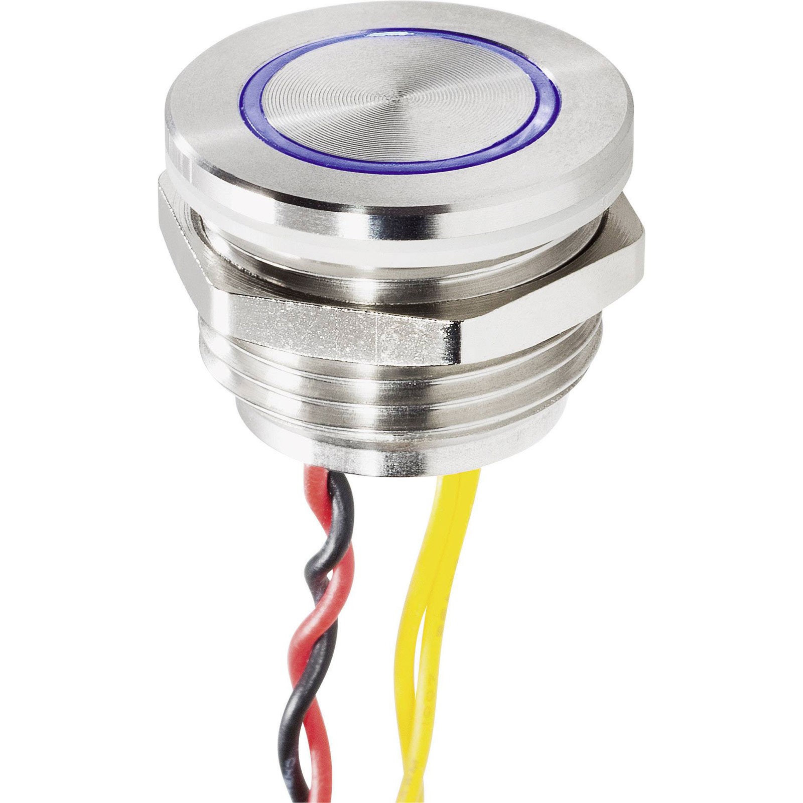 Renkforce Bell Button Stainless Steel Blue LED Ring 24V Dustproof
