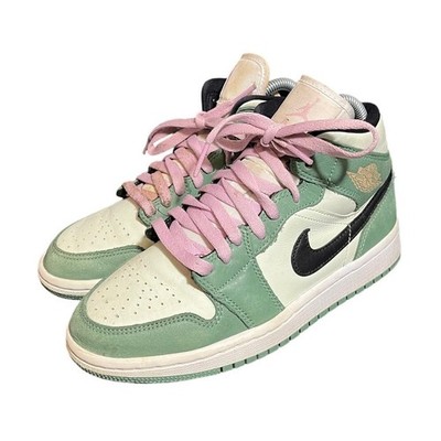 Sneakers Green Jordan With Pink Laces Turbo Green Green Jordans