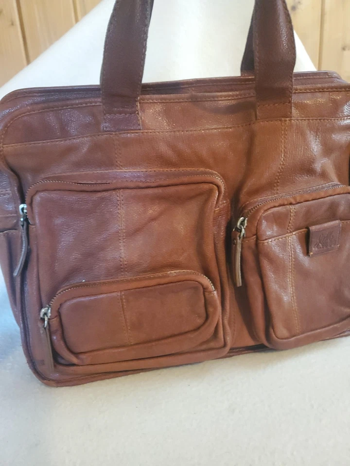 Maletín Johnston And Murphy, Cuero, Asa Superior Sin Correa Bonito Cuero  Foto 4 de 4