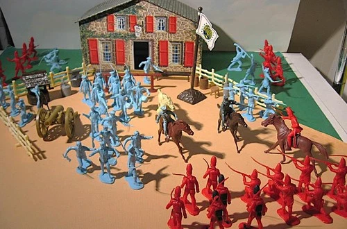 Marx  Sons of Liberty  Sears Playset Figures & House  Accessory lot - 70 Pieces