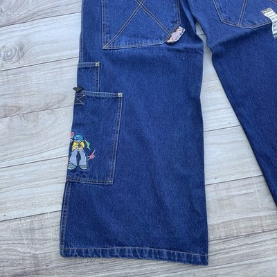 VTG Pachinno Wide Leg Baggy Y2K Skate Blue Jeans Hip Hop JNCO