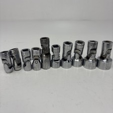 Snap On 38 Drive Universal Swivel Socket Sae Lot 10 Pieces 6 12 Pt Usa