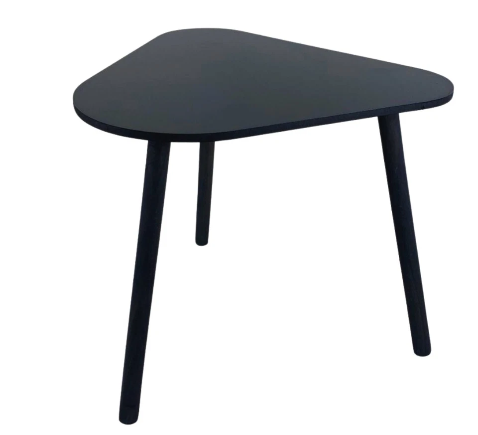 Tavolino Salotto Triangolare Tavolo Basso da Soggiorno Camera Ufficio 44x38 H39  - Immagine 3 di 4