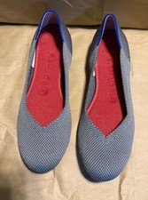 Rothy's The Flat Charcoal Gray Round Toe Slip On Ballet Shoes Size W 8