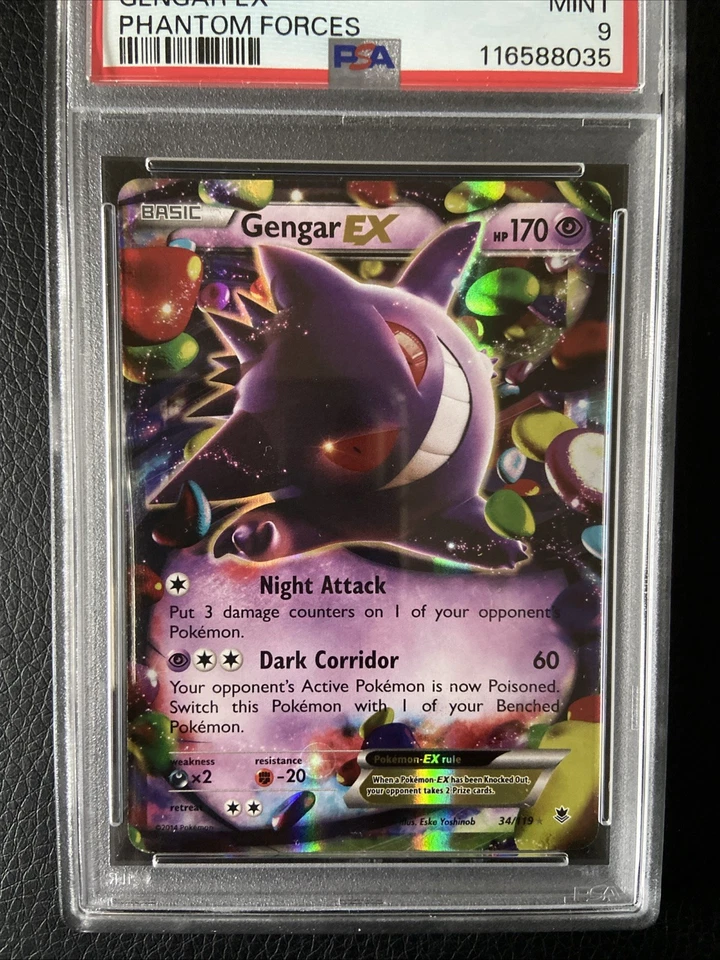 Gengar EX 34/119 XY-Phantom Forces Holo PSA 9 - Image 3 of 4