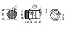 Klimaanlagen – Kompressor R 134a OLAK428 AVA QUALITY COOLING für OPEL ASTRA G CC
