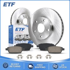 FRONT Brake Rotors Ceramic Brake Pads Kit for...