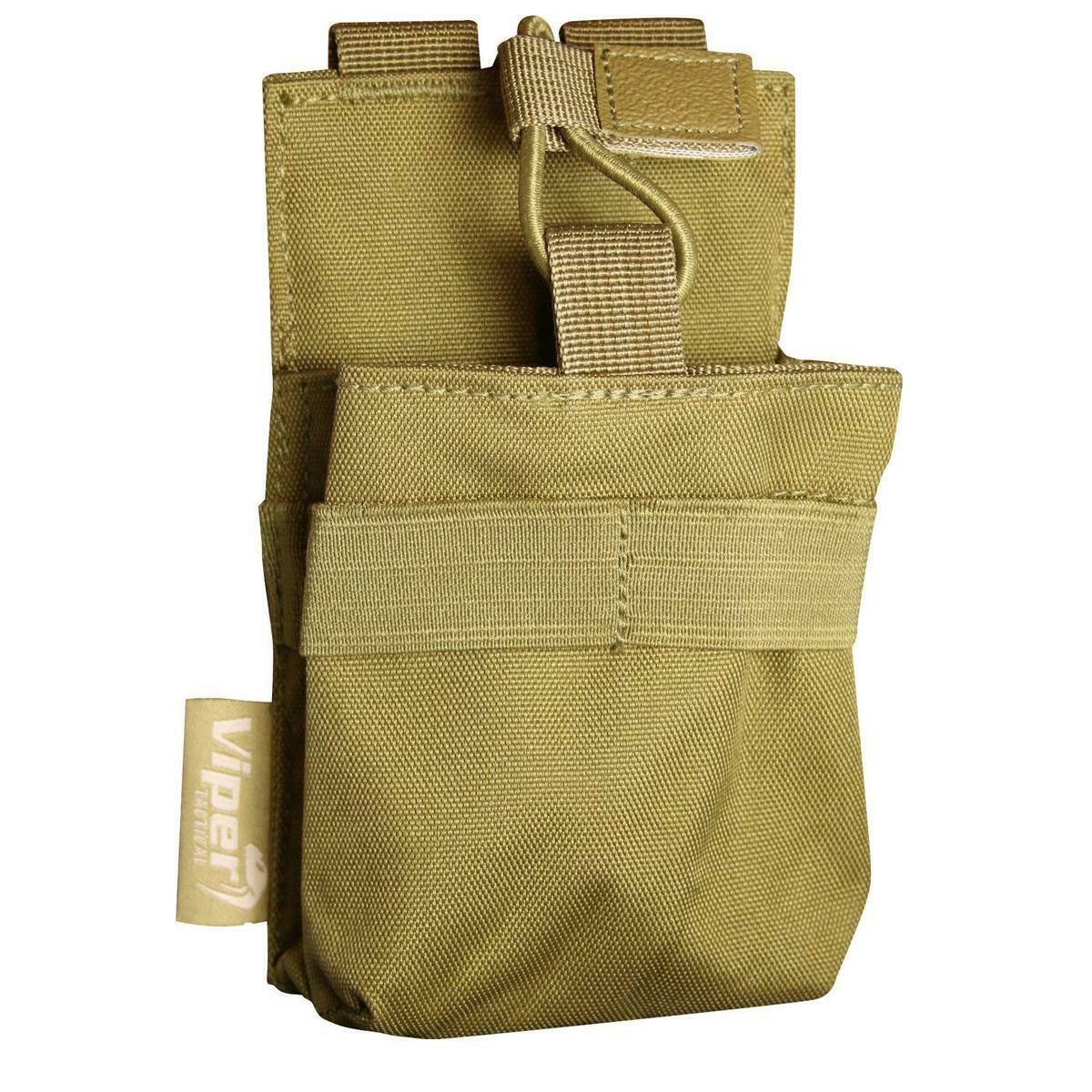 Viper Tactical GPS Radio Pouch Molle Webbing Airsoft Security Comms Coyote