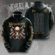 Megadeth Rock Band World Tour 2025 3D Hoodie Gift For Valentine