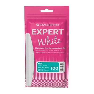 Replacement Surface Set for Crescent Files, White, Grit 100, 50 Pieces Staleks P