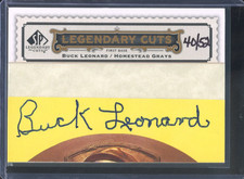 2009 SP Legendary Cuts BUCK LEONARD #LC-276 Homestead Grays Auto /52 HOF