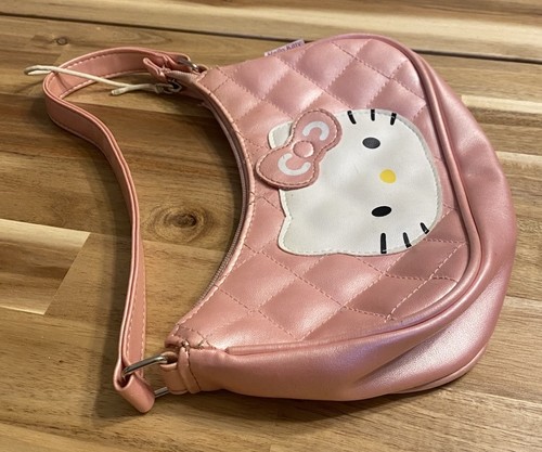 Hello Kitty Vintage gesteppte rosa kleine Handtasche Sanrio Y2K 2004 großes Logo - Bild 3 von 8