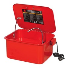3.5 Gallon Parts Washer Steel Cabinet 110V Pump Red