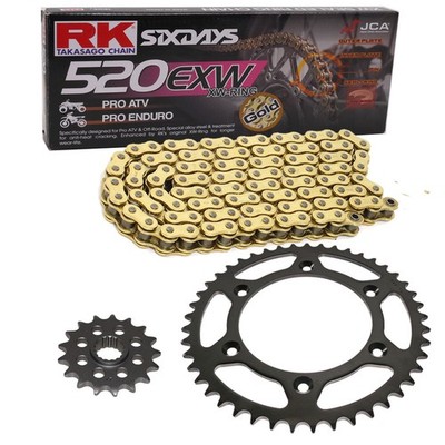 Kettensatz Husqvarna SM 610 S  02-08 Kette RK GB 520 EXW 114 offen GOLD/16/45