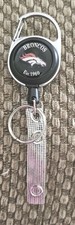 DENVER BRONCOS RETRACTABLE ID BADGE HOLDER KEY CHAIN NEW