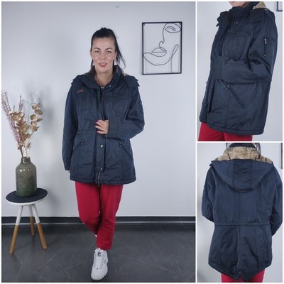 Womens CAMEL ACTIVE Parka XL Size US 14 EU 44 Blue Travel Jacket
