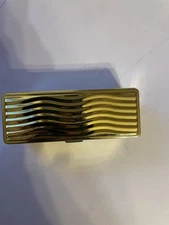 Retro Art Deco  Gold Swirl Mirror Compact Lipstick Case