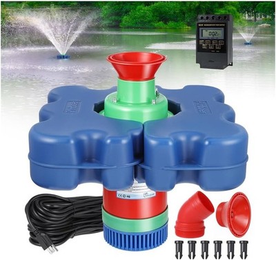 Pond Fountain Aerator with Time Controller-15000 GPH 110V 1HP 750W Floating 4288