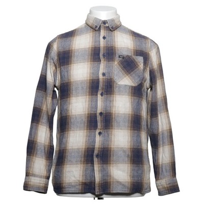 Threadbare, Flanellhemd, Größe: M, Blau/Beige/Weiß, Baumwolle, Glencheck #1Ey