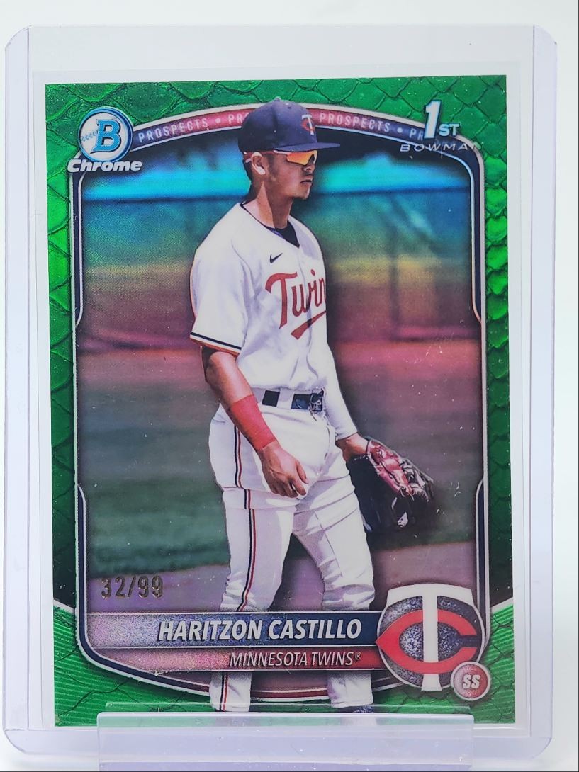HARITZON CASTILLO 2025 BOWMAN CHROME 1ST GREEN REPTILIAN TWINS /99 Q4060