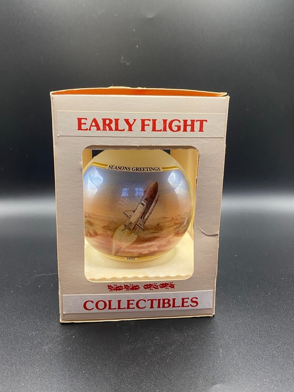 Christmas 1991 Space Shuttle Columbia *Early Flight* Glass Ornament With Box