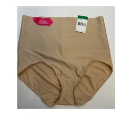 Bali No Pinch Shaping Waistband Brief Panties Underwear Size L Nude Beige