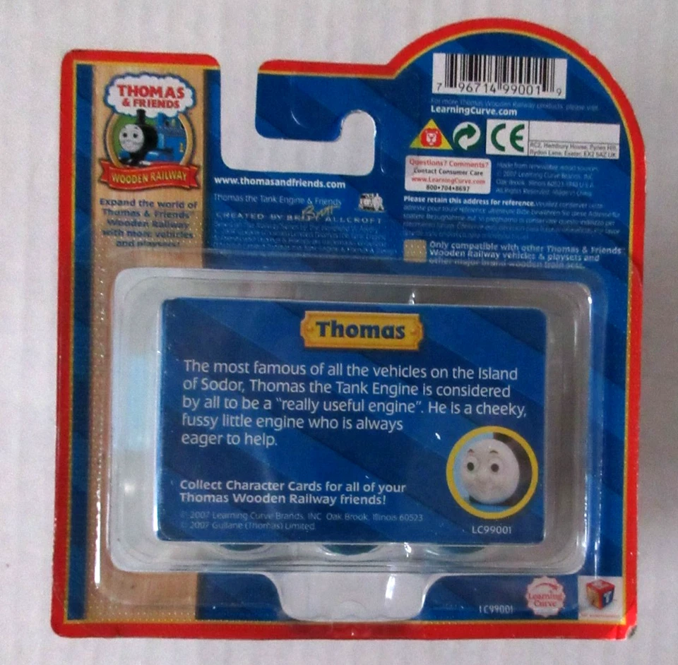 Raro 2007 Thomas & Friends Tren de Madera Thomas Motor #1 Madera Real ¡NUEVO! Foto 3 de 4